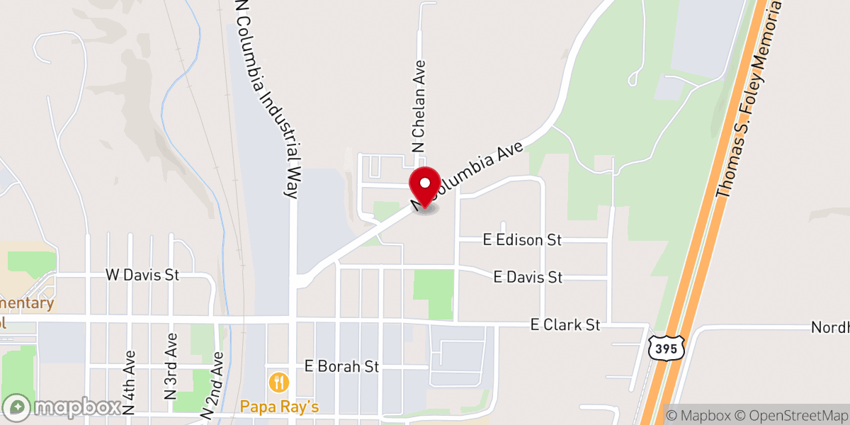 Map showing location of First Baptist Church