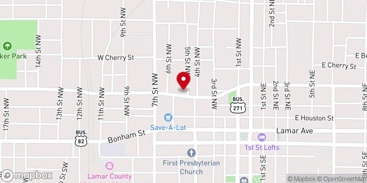 Map showing location of Graham Street Baptist Church