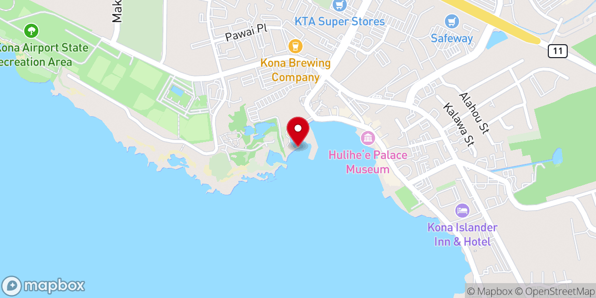 Map showing location of Ahuena Heiau