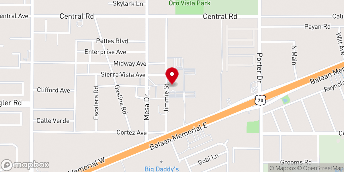 Map showing location of Las Cruces First