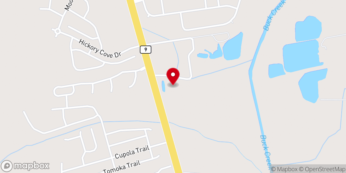 Map showing location of The Christian Church
