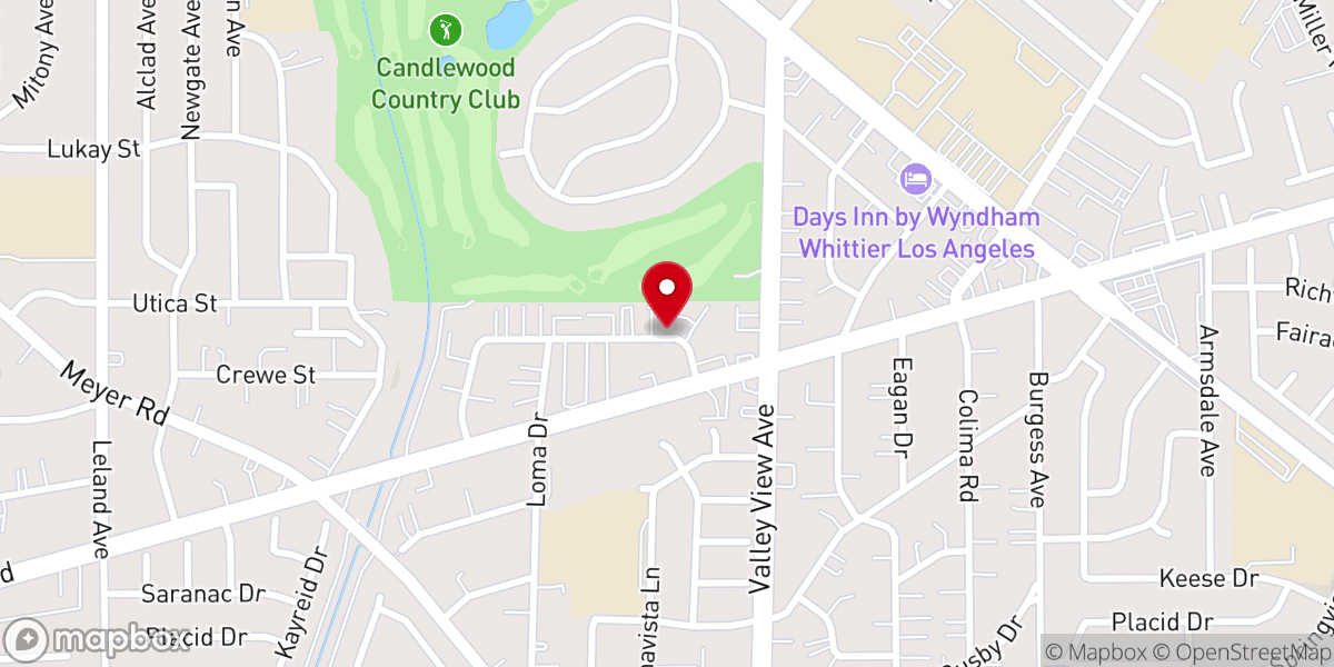 Map showing location of Tower of Praise Christian Center