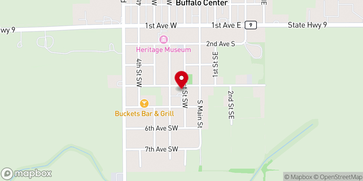 Map showing location of First Reformed Church