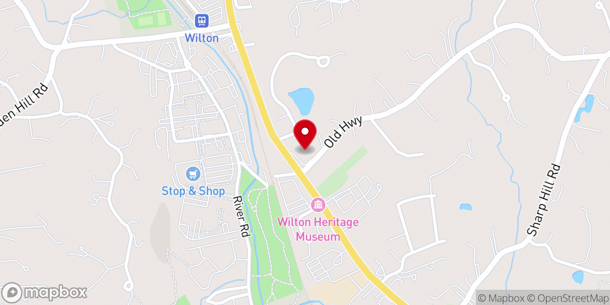 Map showing location of Wilton Baptist Church
