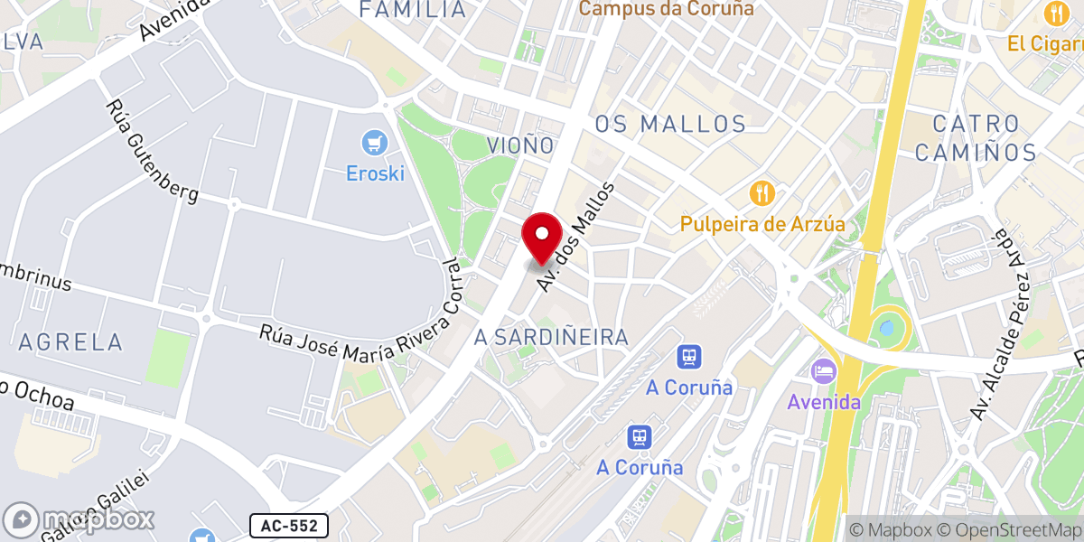 Map showing location of Beamar Factoria De Bacalao