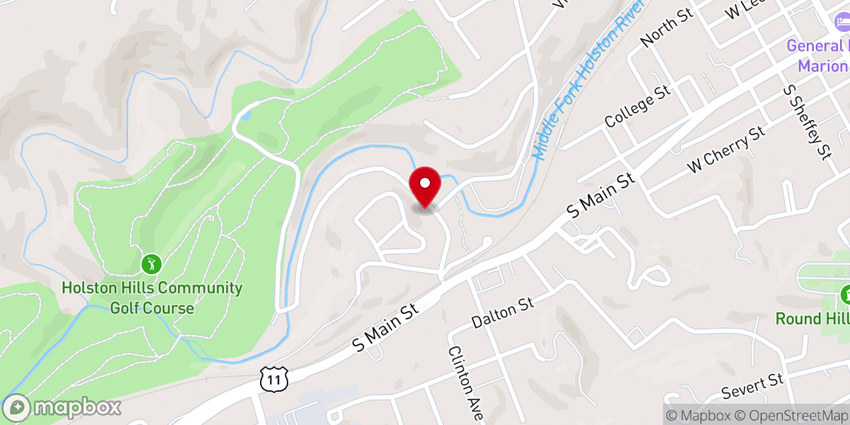 Map showing location of Stone Memorial Presbyterian Church Parsonage