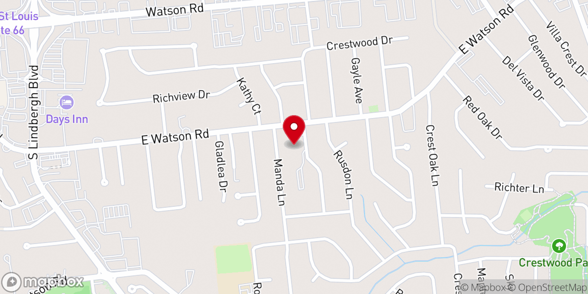 Map showing location of Southminster Presbyterian Church