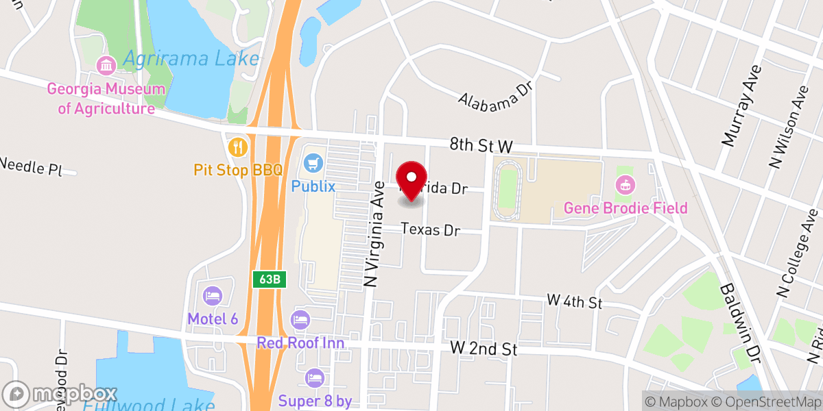 Map showing location of Peace Lutheran Church