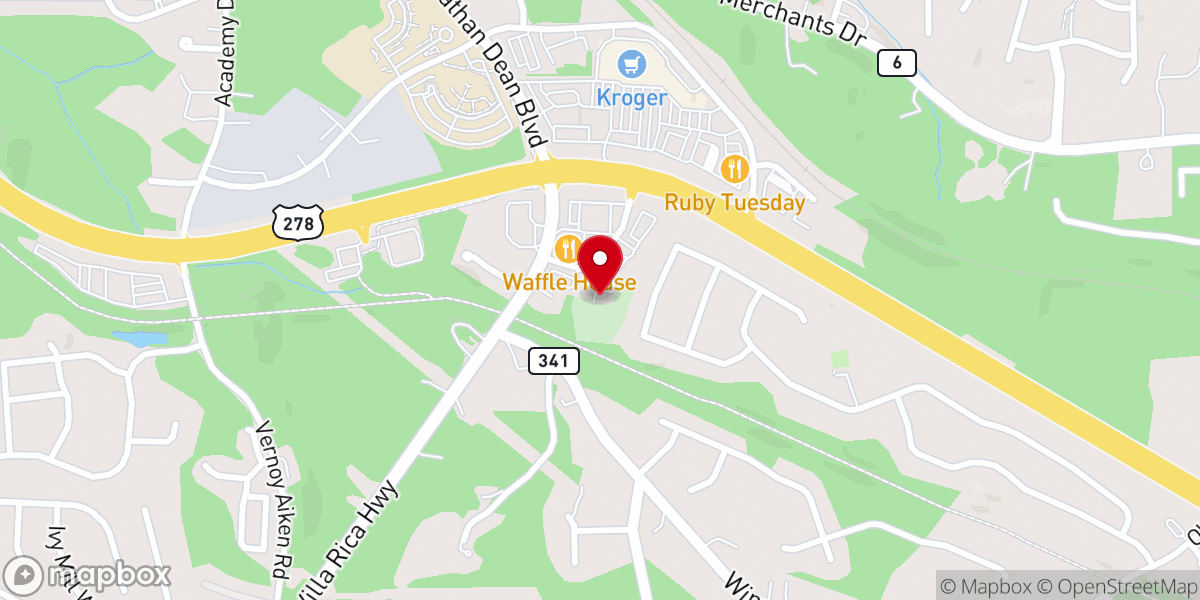 Map showing location of Mars Hill Baptist Church