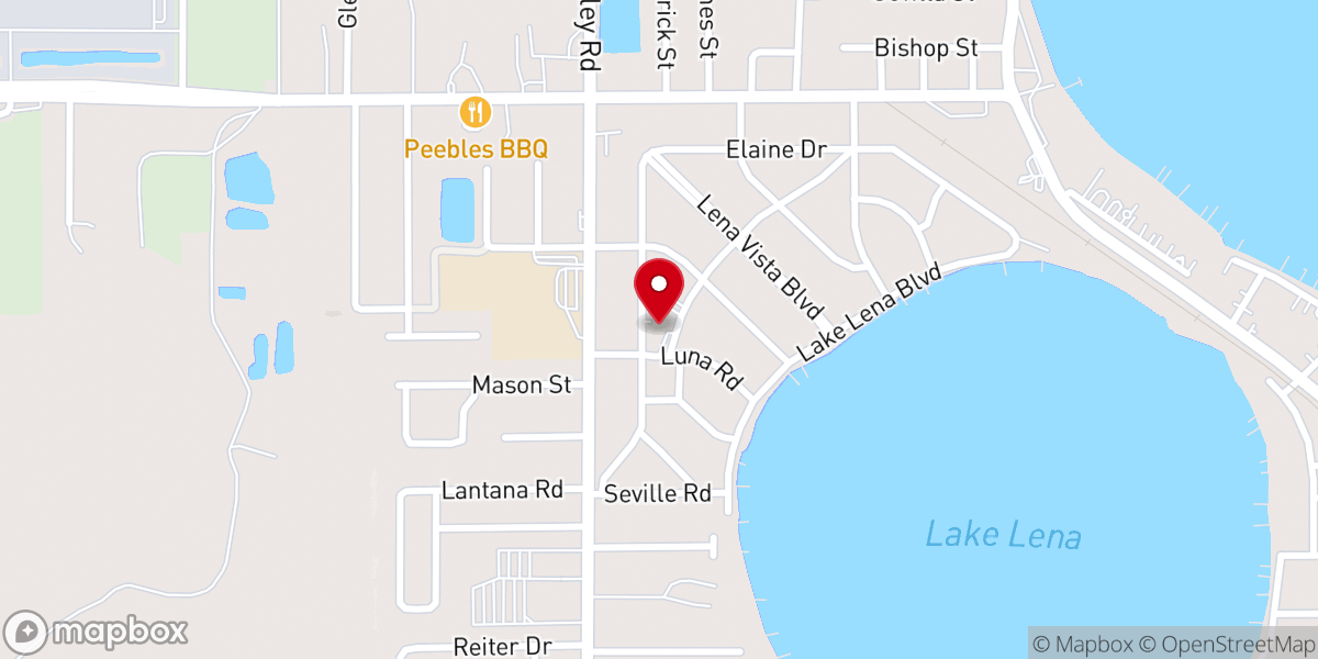 Map showing location of Lena Vista Baptist Church