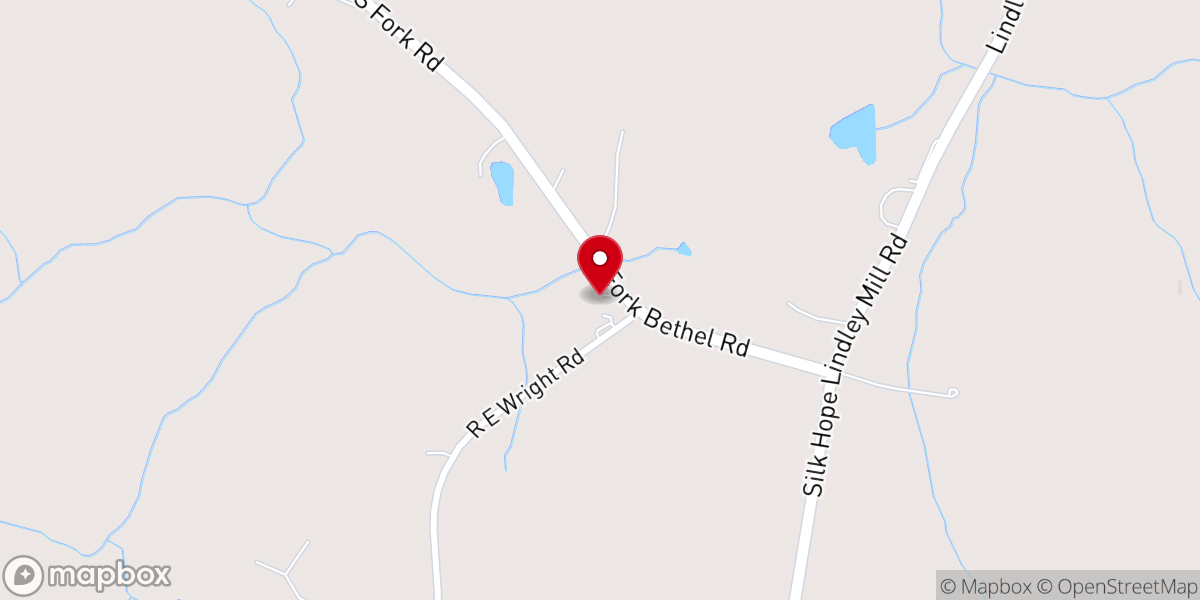 Map showing location of South Fork Friends Church