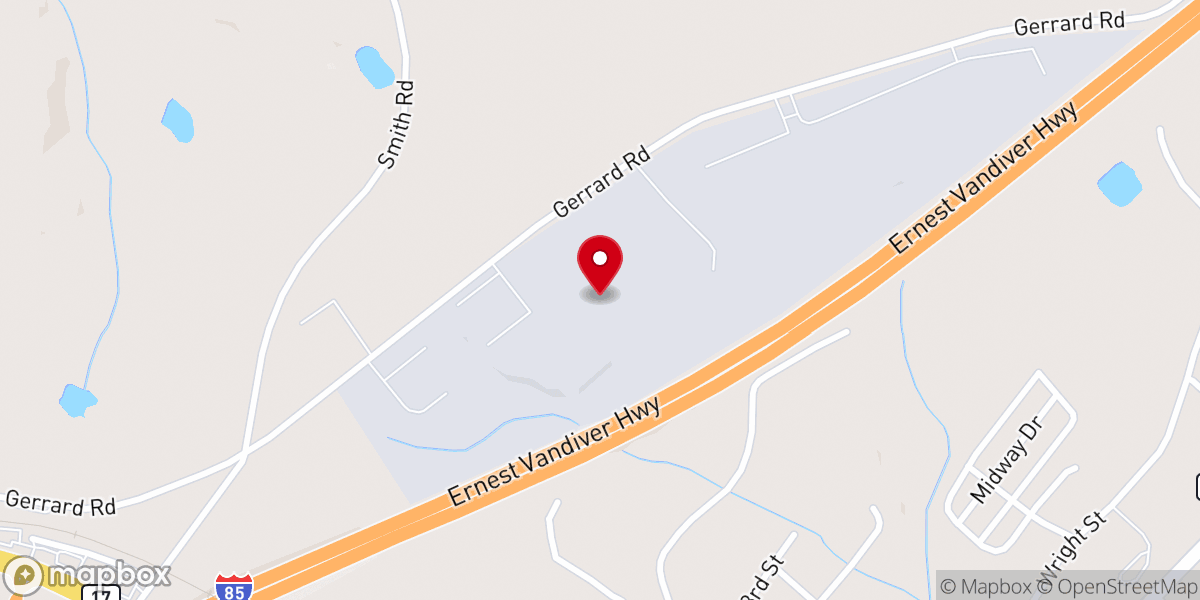 Map showing location of Restoration World Outreach Center