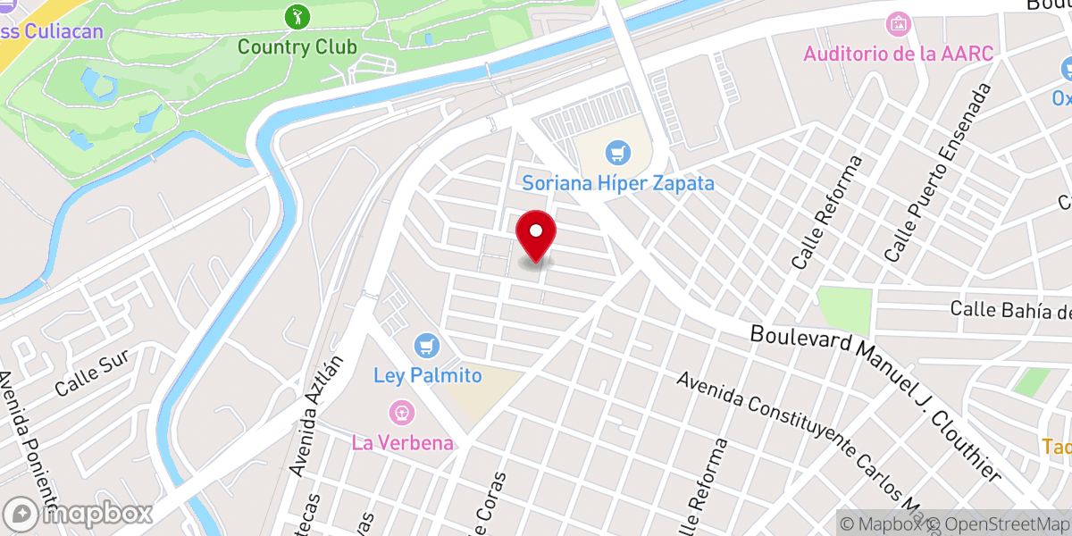 Map showing location of Parroquia San Judas Tadeo Culiacán