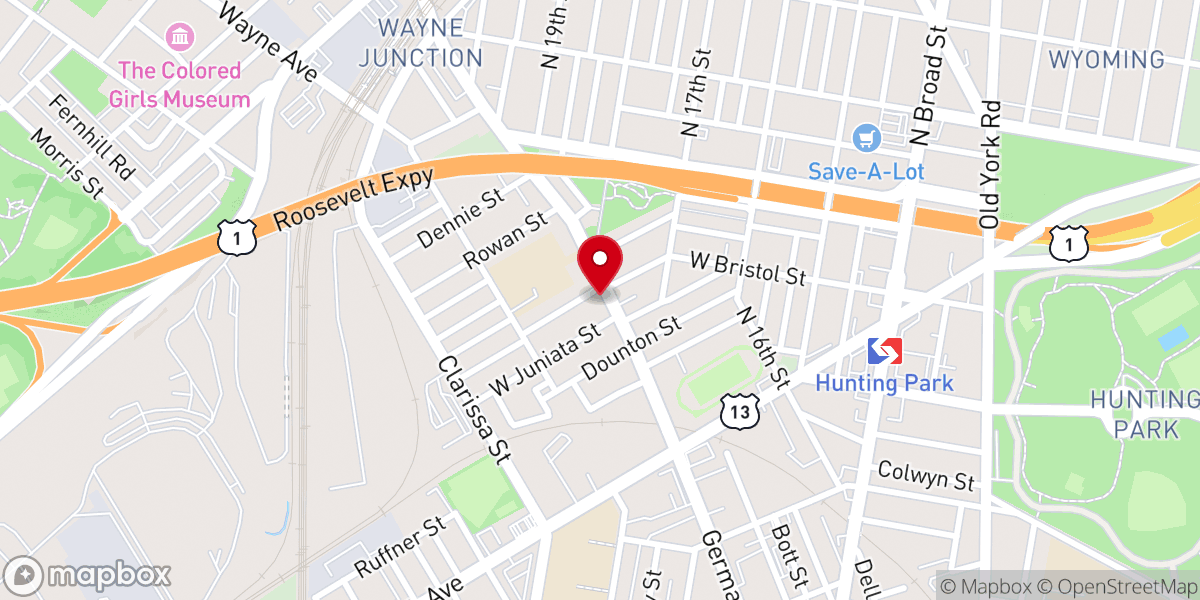 Map showing location of Abyssinian Baptist Church