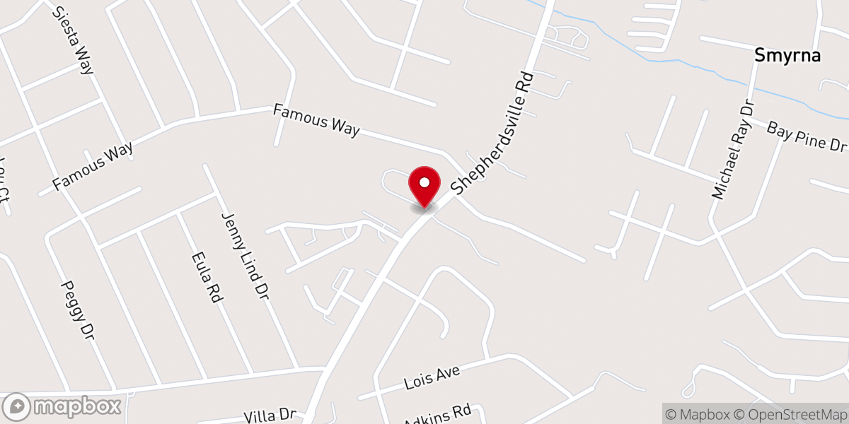 Map showing location of Church of the Harvest Ministry Center