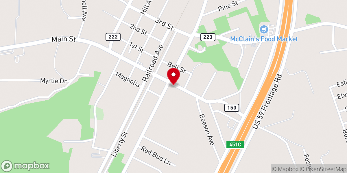 Map showing location of Bridge of Hope Community Church
