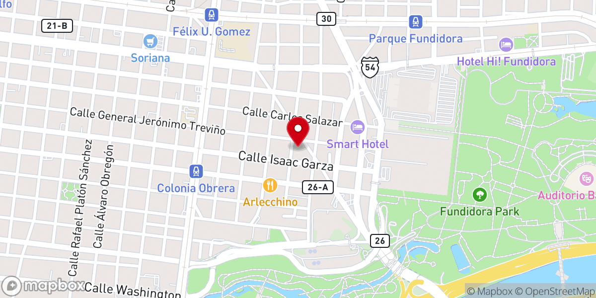 Map showing location of Iglesia Bautista Bethania