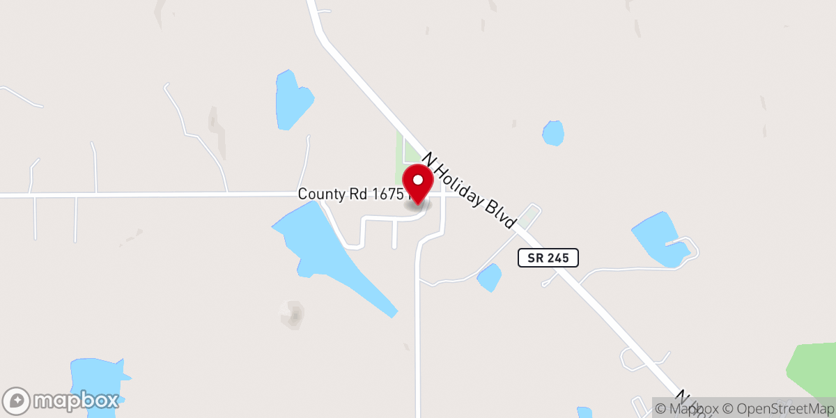 Map showing location of Historic Santa Claus Outdoor Tabernacle