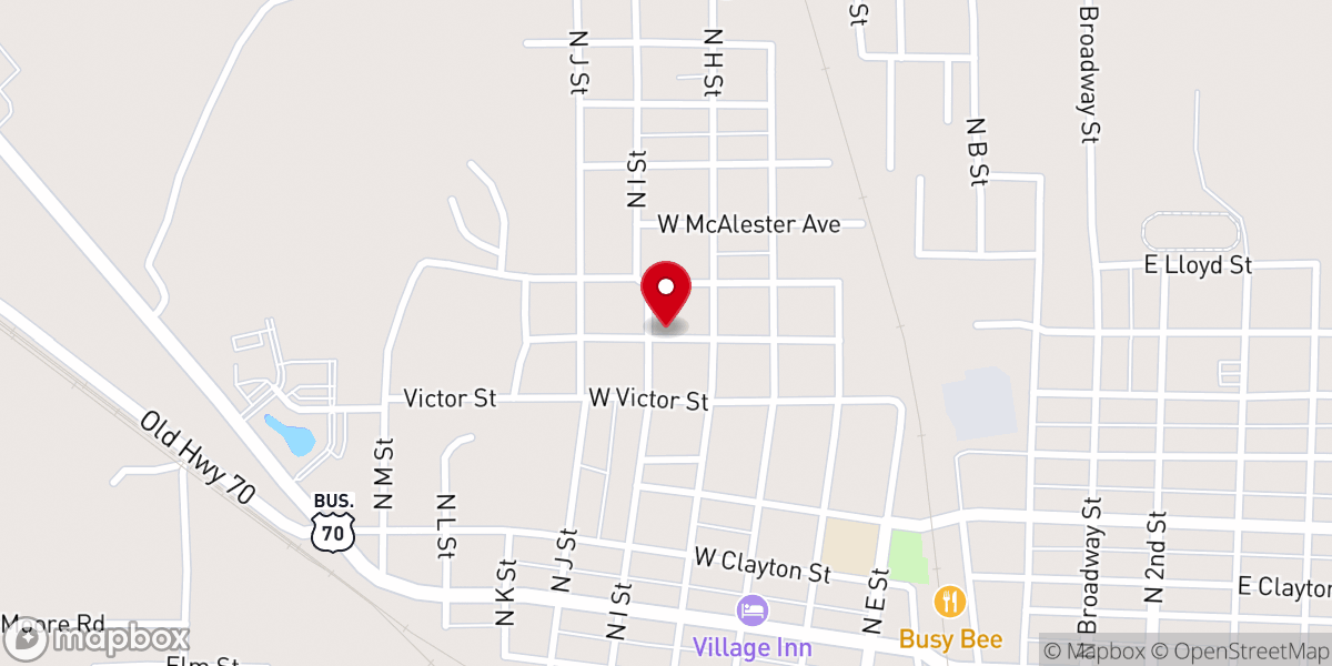 Map showing location of Unity Baptist Church