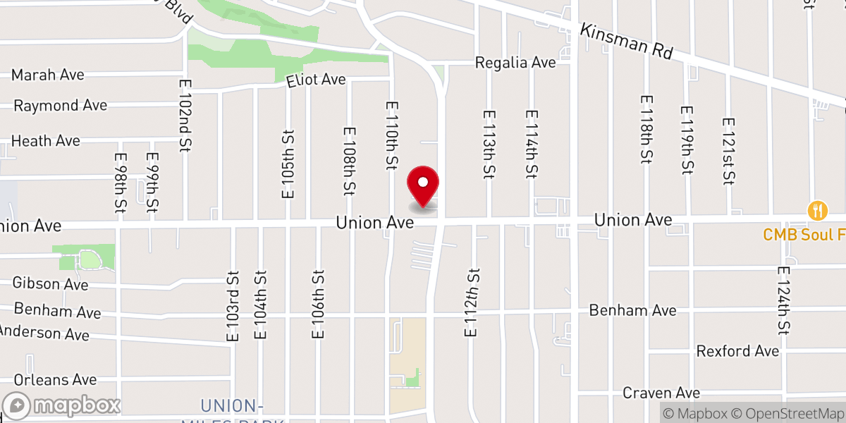 Map showing location of Mt Haven Baptist Church