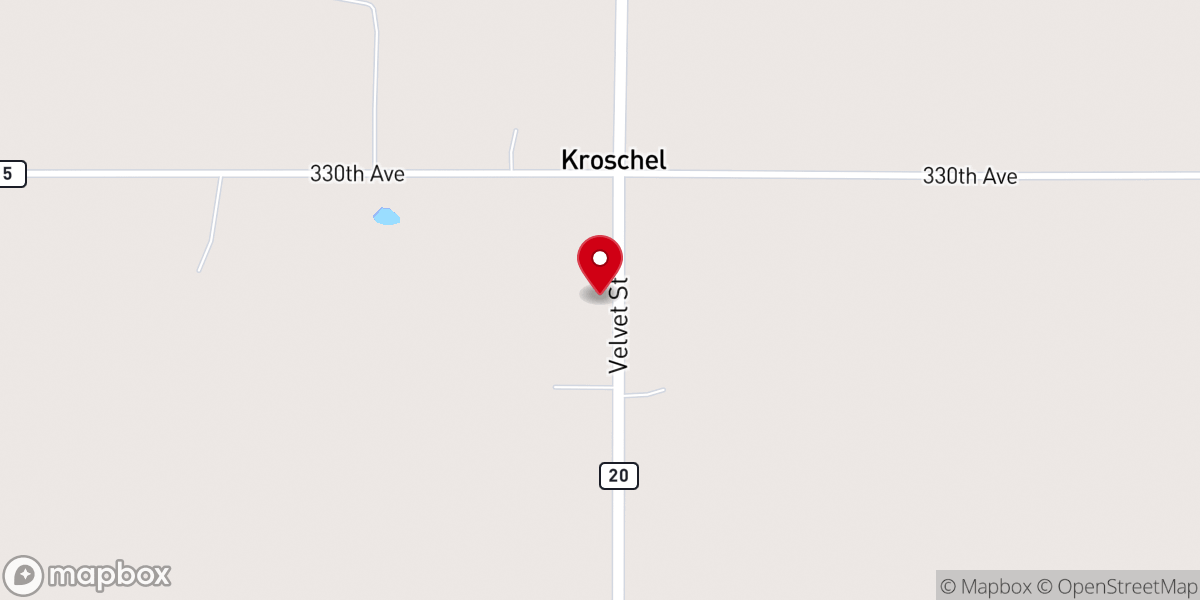 Map showing location of St John's Lutheran Church