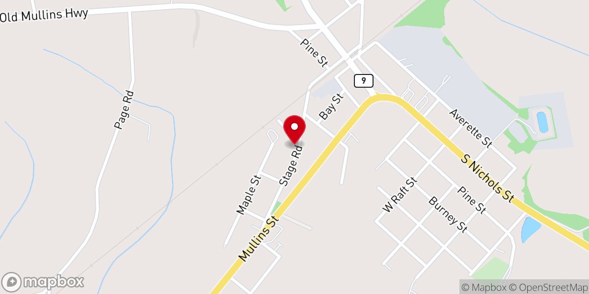 Map showing location of Williams Chapel AME Church