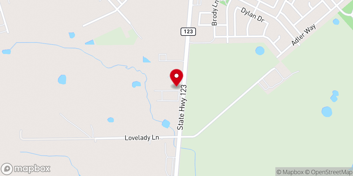 Map showing location of United Fellowship of San Marcos