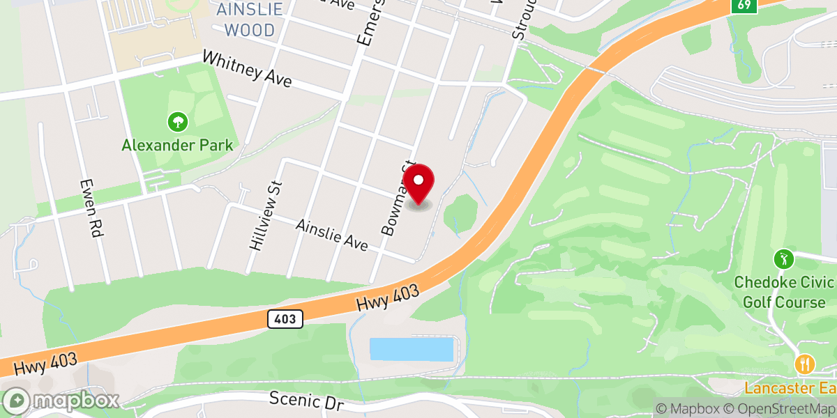 Map showing location of Church of God Hamilton