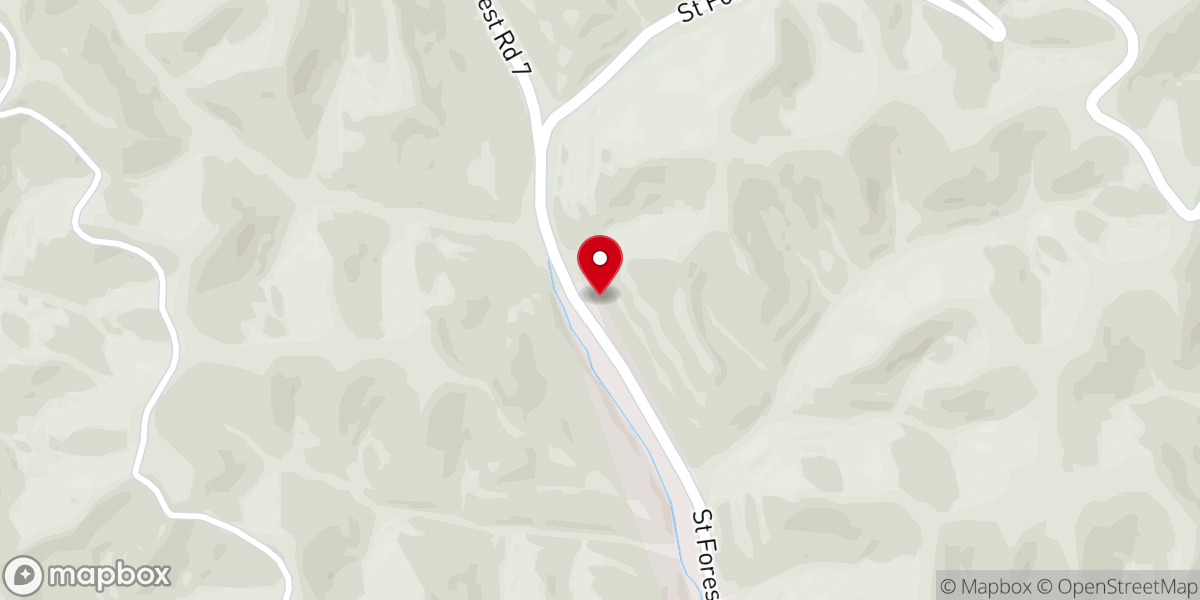 Map showing location of Pond Run Church
