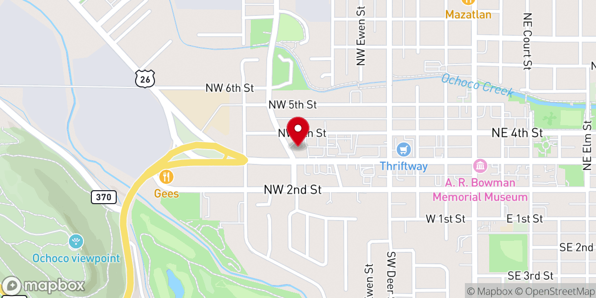 Map showing location of Our Savior's Lutheran Church