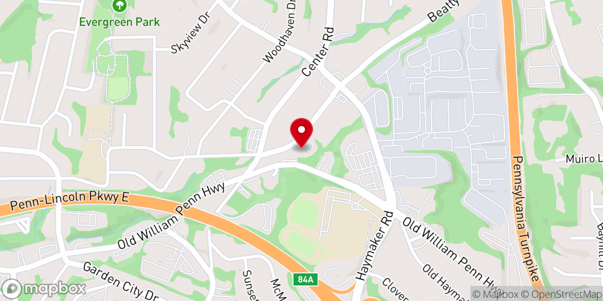 Map showing location of St Martin's Anglican Church
