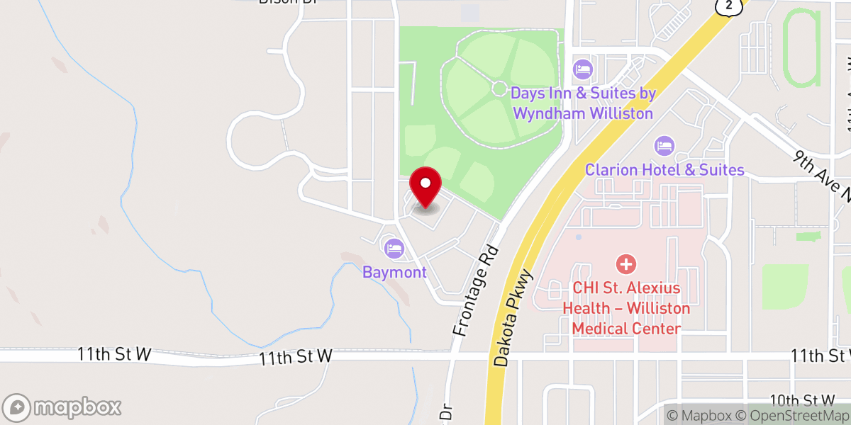 Map showing location of Cornerstone Baptist Church