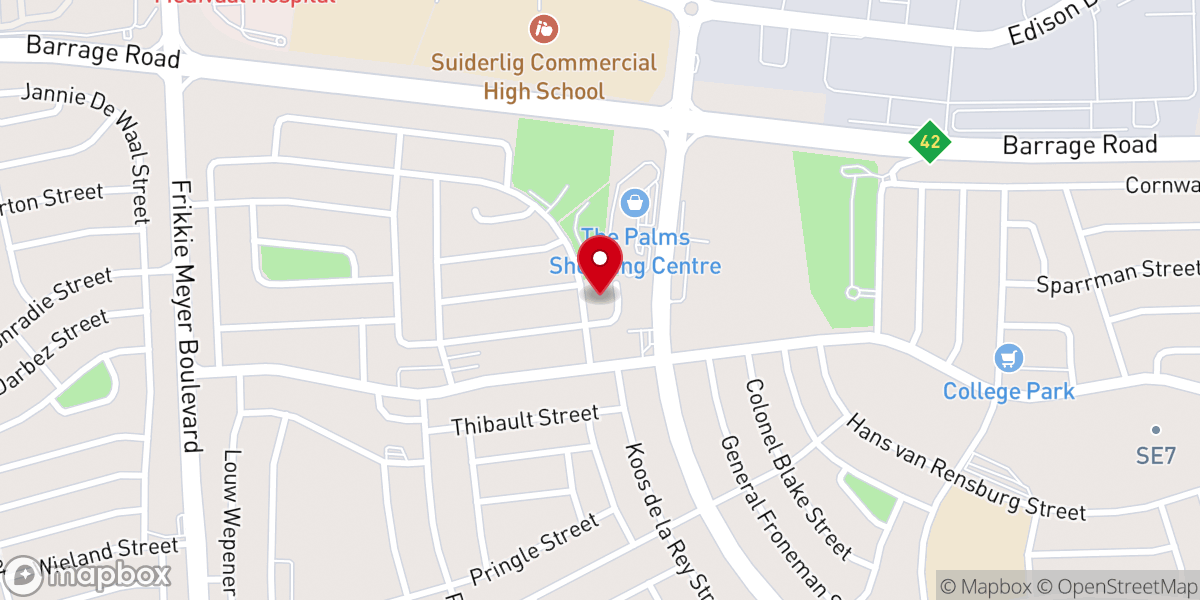 Map showing location of Lede in Christus Kerk - Vanderbijlpark
