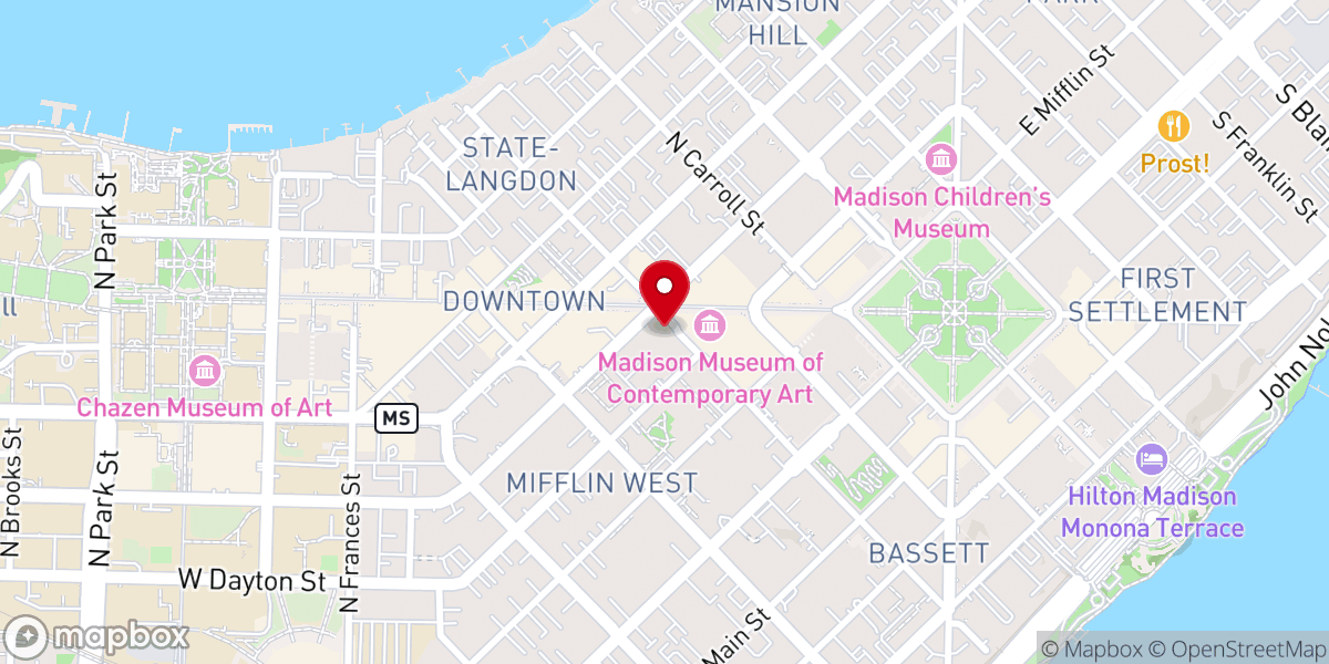 Map showing location of Harvest Church of Madison