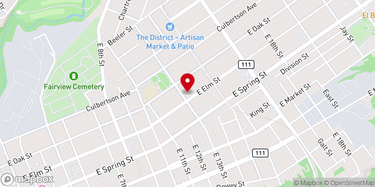 Map showing location of St John United Presbyterian