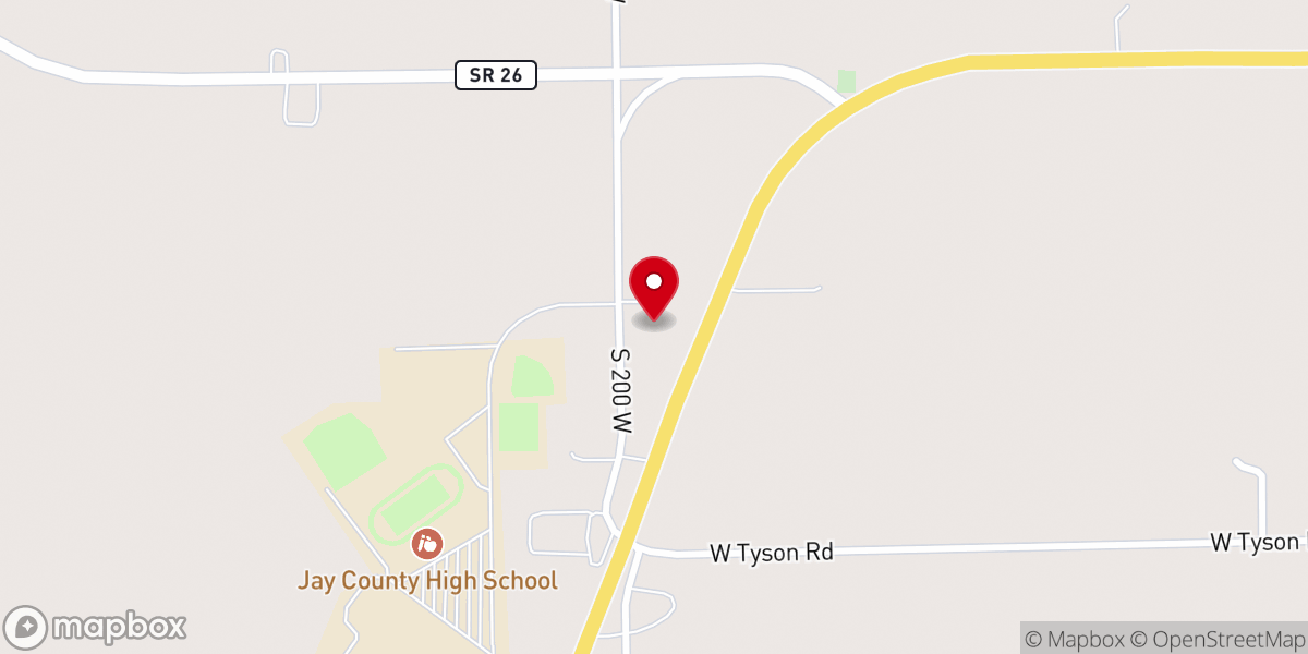 Map showing location of Fellowship Baptist Church