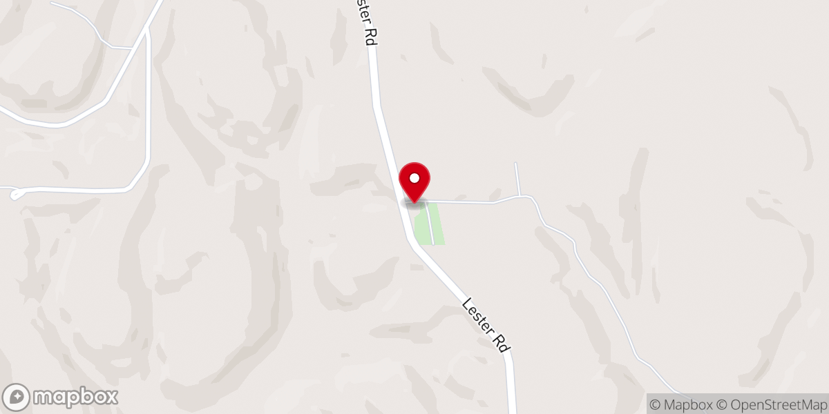 Map showing location of Hester Chapel Church of Christ