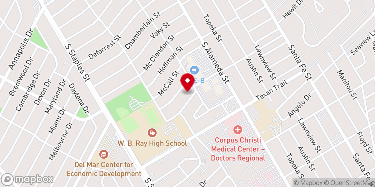 Map showing location of Lindale Baptist Church