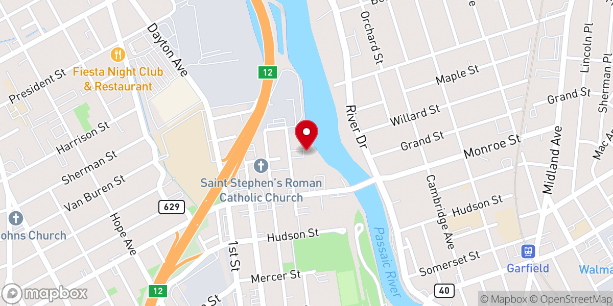 Map showing location of Calvin Hall Hungarian Reformed Church