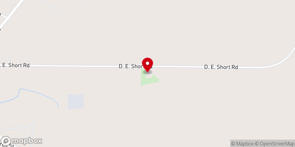 Map showing location of County Line Missionary Baptist Church
