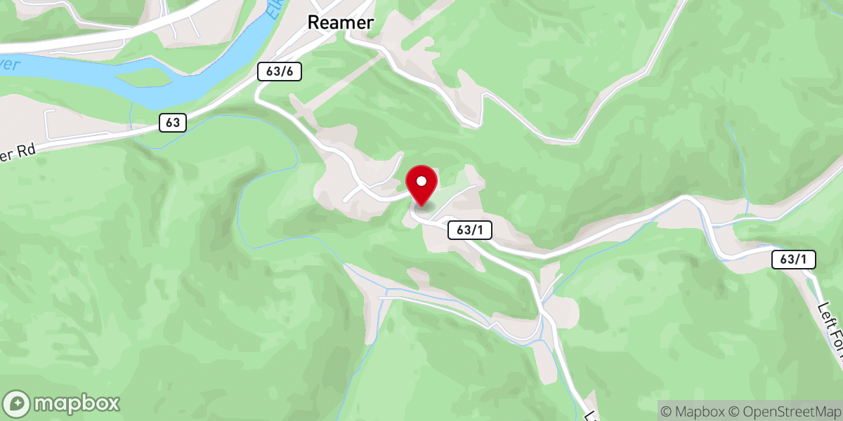 Map showing location of Reamer Hill Church