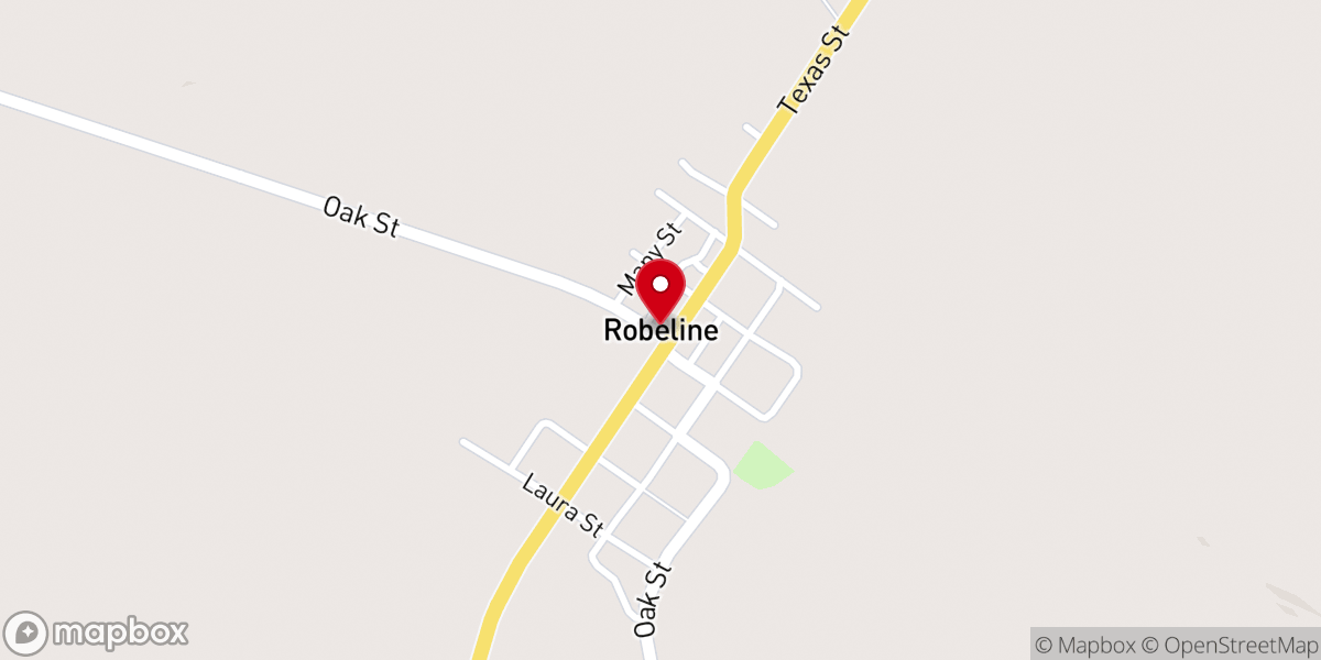Map showing location of Robeline
