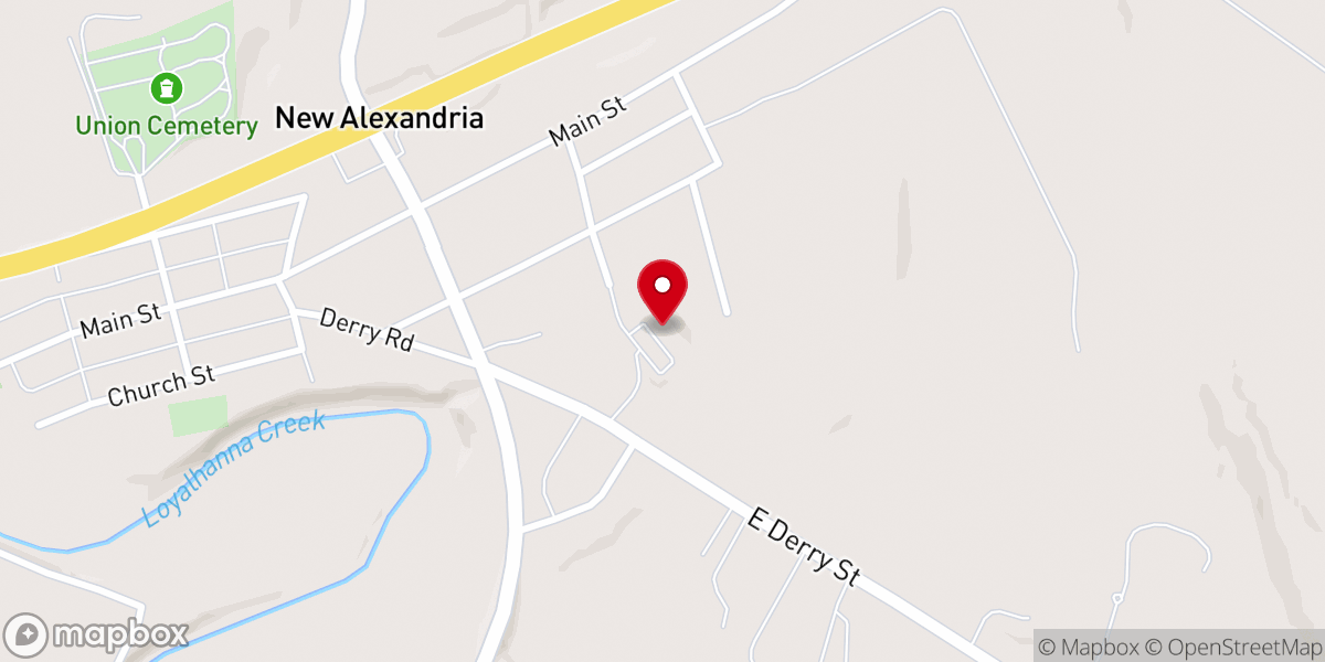 Map showing location of Community United Presbyterian Church