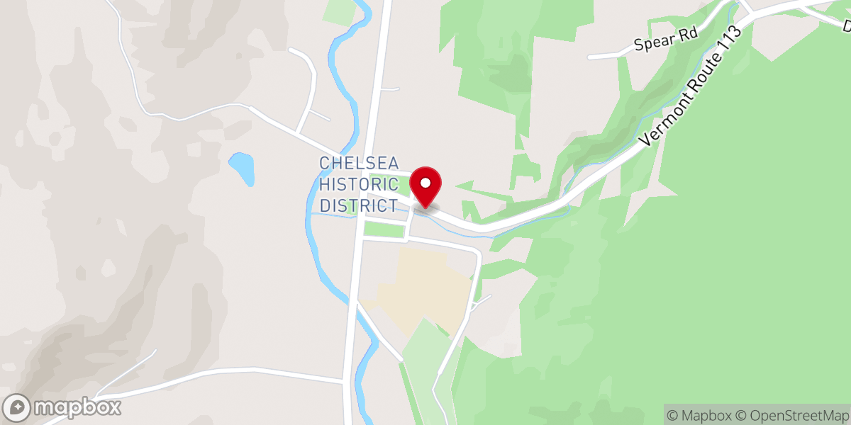 Map showing location of Congregational Church of Chelsea