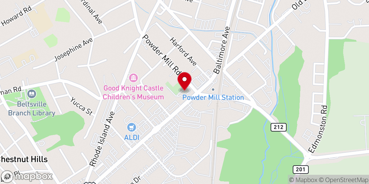Map showing location of St John's Episcopal Church