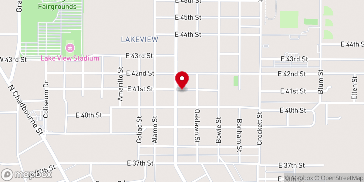 Map showing location of Lakeview Holiness Church