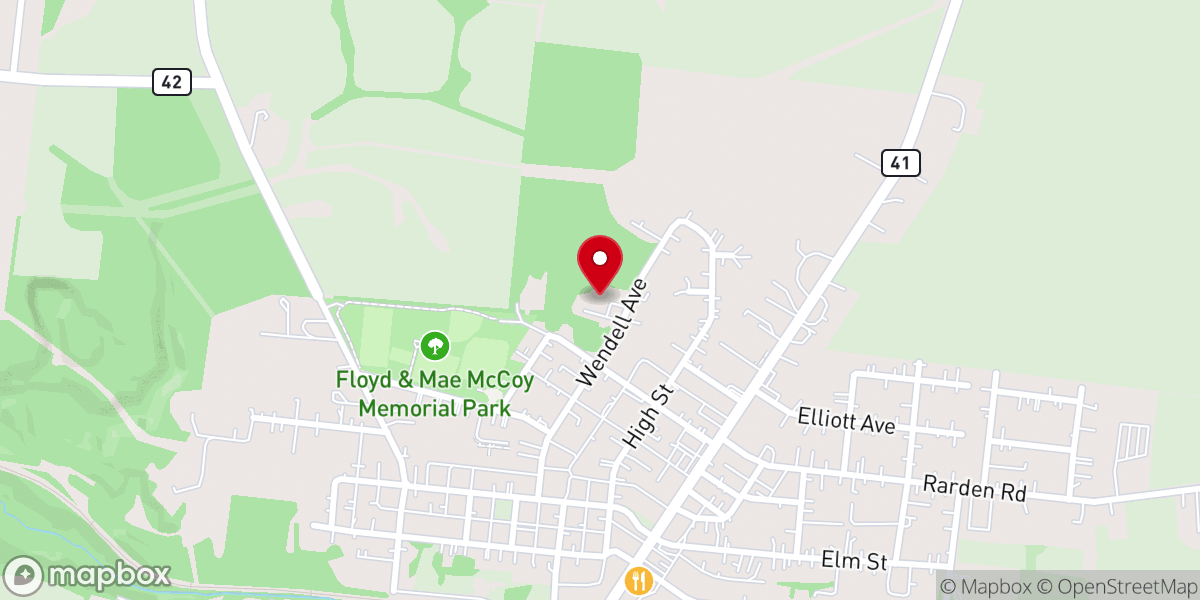 Map showing location of Holy Trinity
