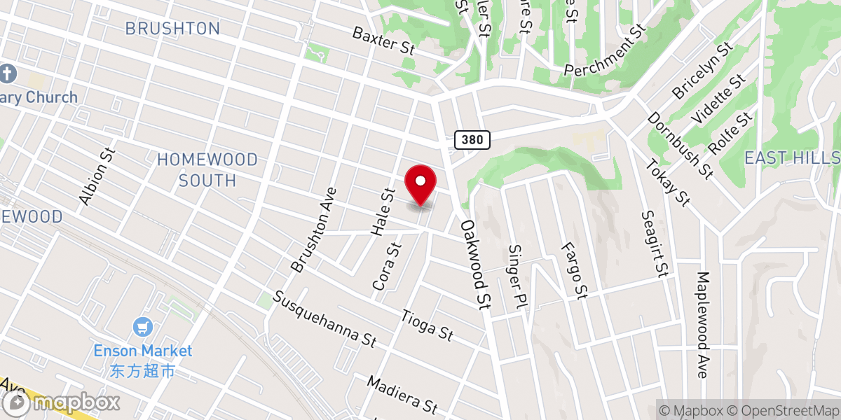 Map showing location of Unity Evangelical Lutheran Church