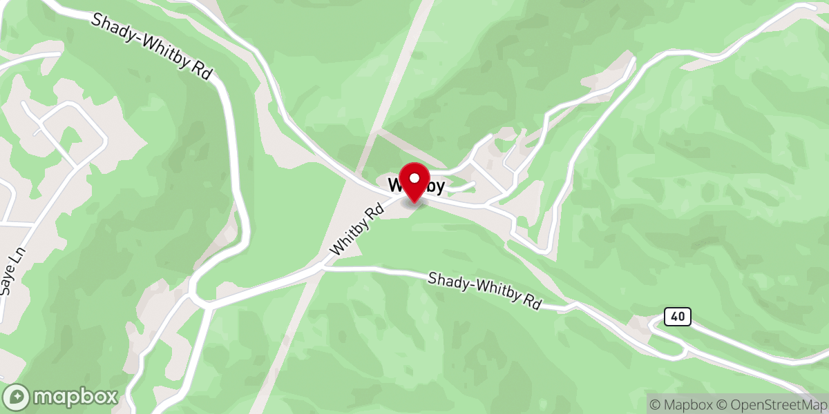 Map showing location of Whitby community Church