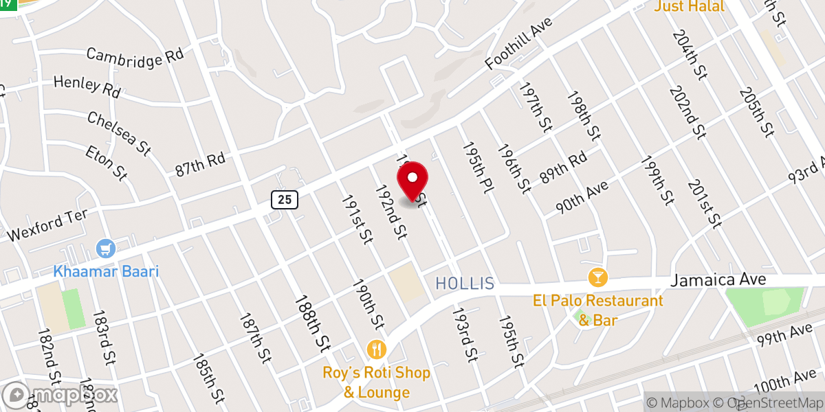 Map showing location of Gethsemane Baptist Church